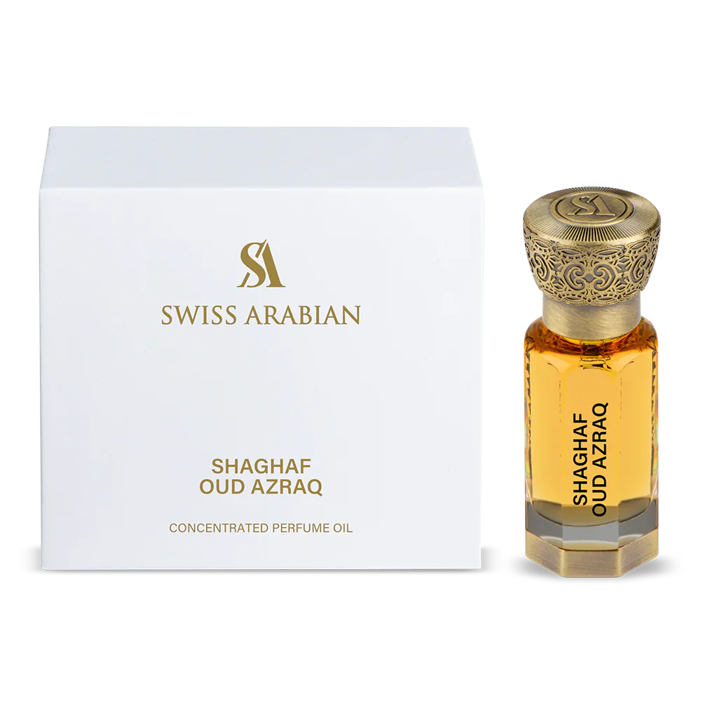 SWISS ARABIAN SHAGHAF OUD AZRAQ CONCENTRATED PERFUME OIL 12ML