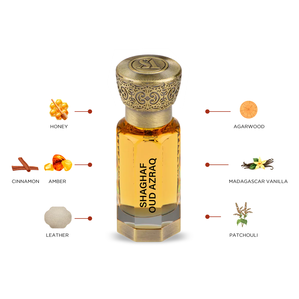 SWISS ARABIAN SHAGHAF OUD AZRAQ CONCENTRATED PERFUME OIL 12ML