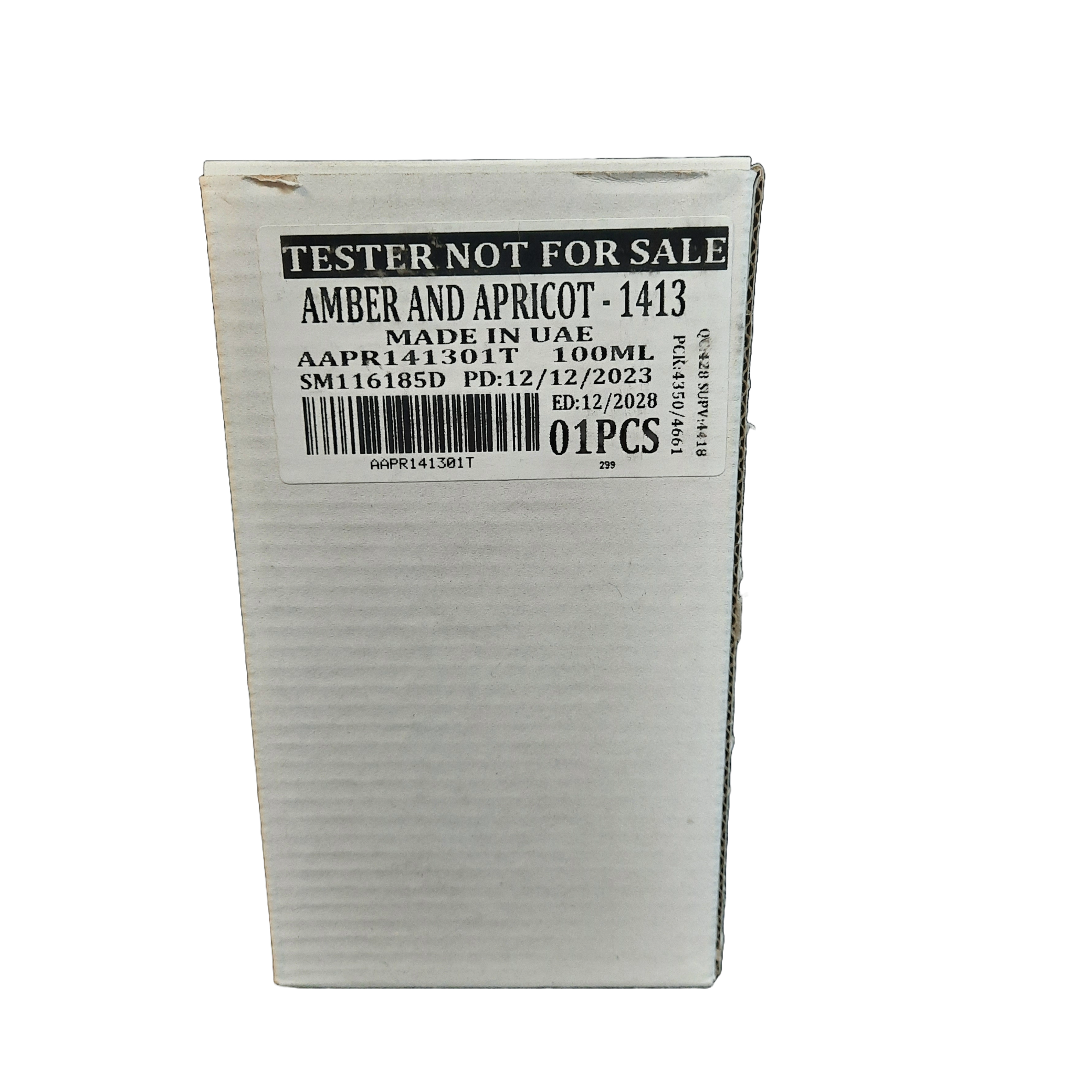 SWISS ARABIAN AMBER AND APRICOT 100ML - TEST PACKAGING