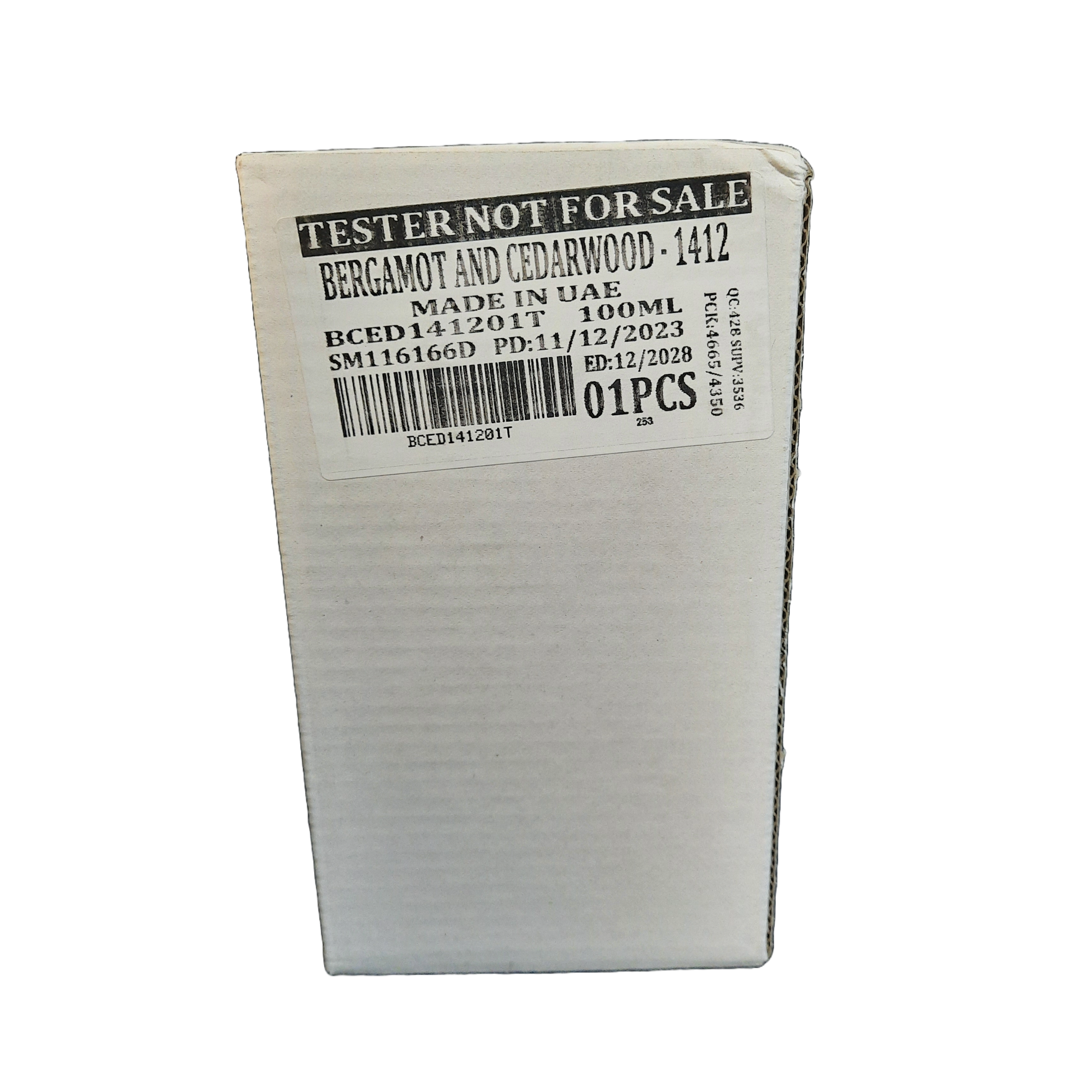 SWISS ARABIAN BERGAMOT AND CEDARWOOD 100ML - TEST PACKAGING
