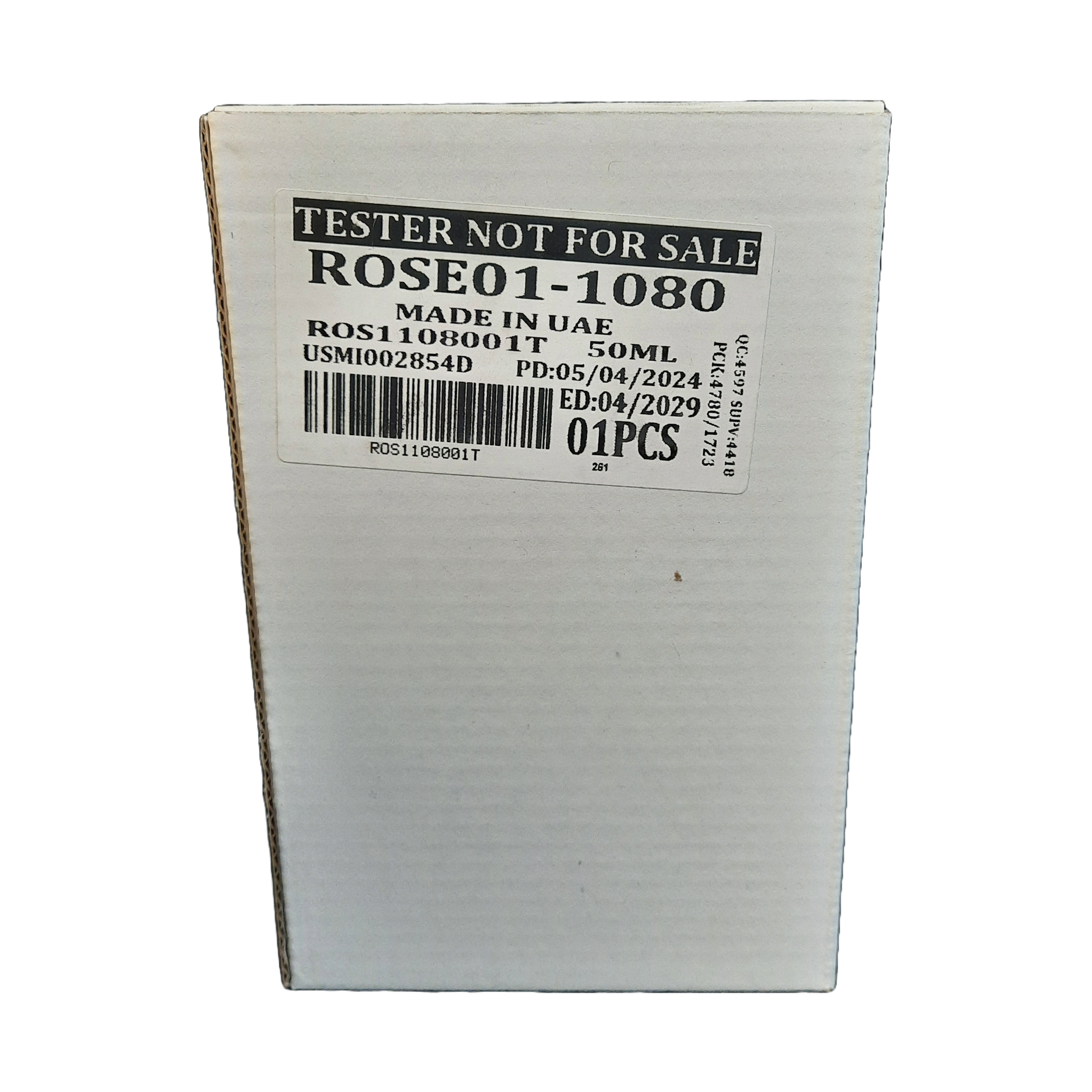 SWISS ARABIAN ROSE 01 - 50ML - TEST PACKAGING