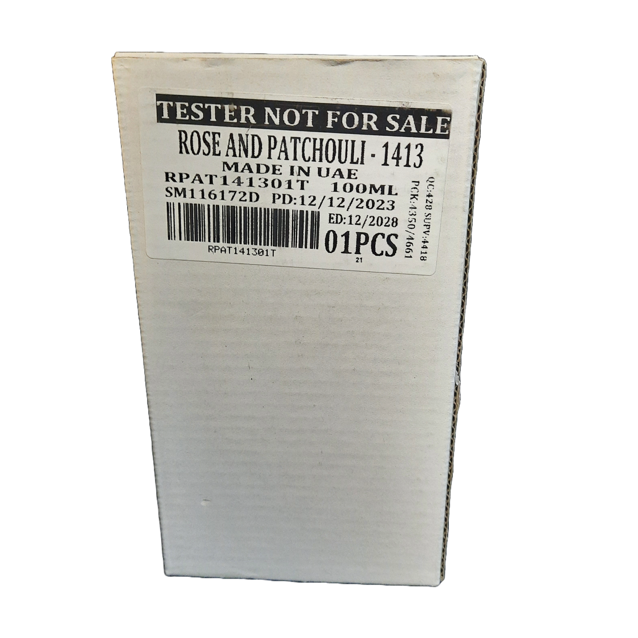SWISS ARABIAN ROSE AND PATCHOULI 100ML - TEST PACKAGING