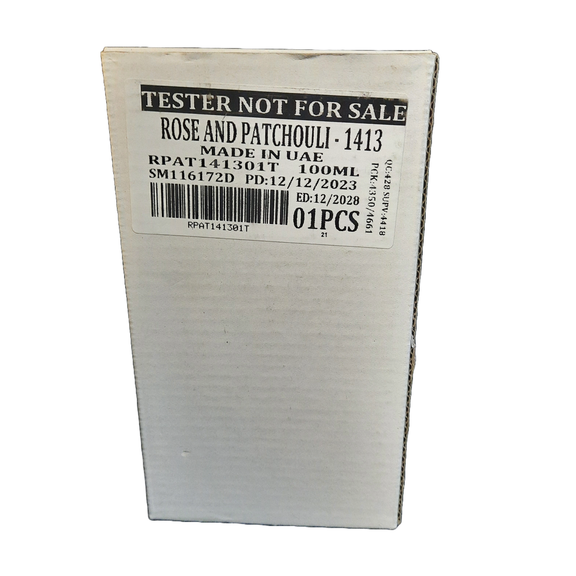 SWISS ARABIAN ROSE AND PATCHOULI 100ML - TEST PACKAGING