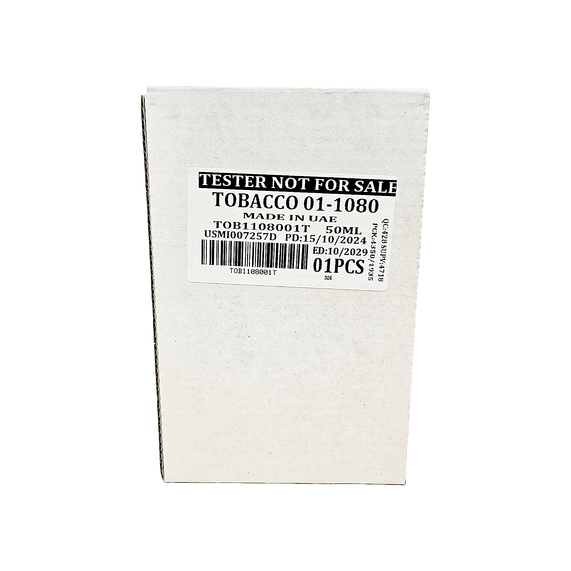 SWISS ARABIAN TOBACCO 01  EXTRAIT DE PERFUME - 50ML TEST PACKAGING