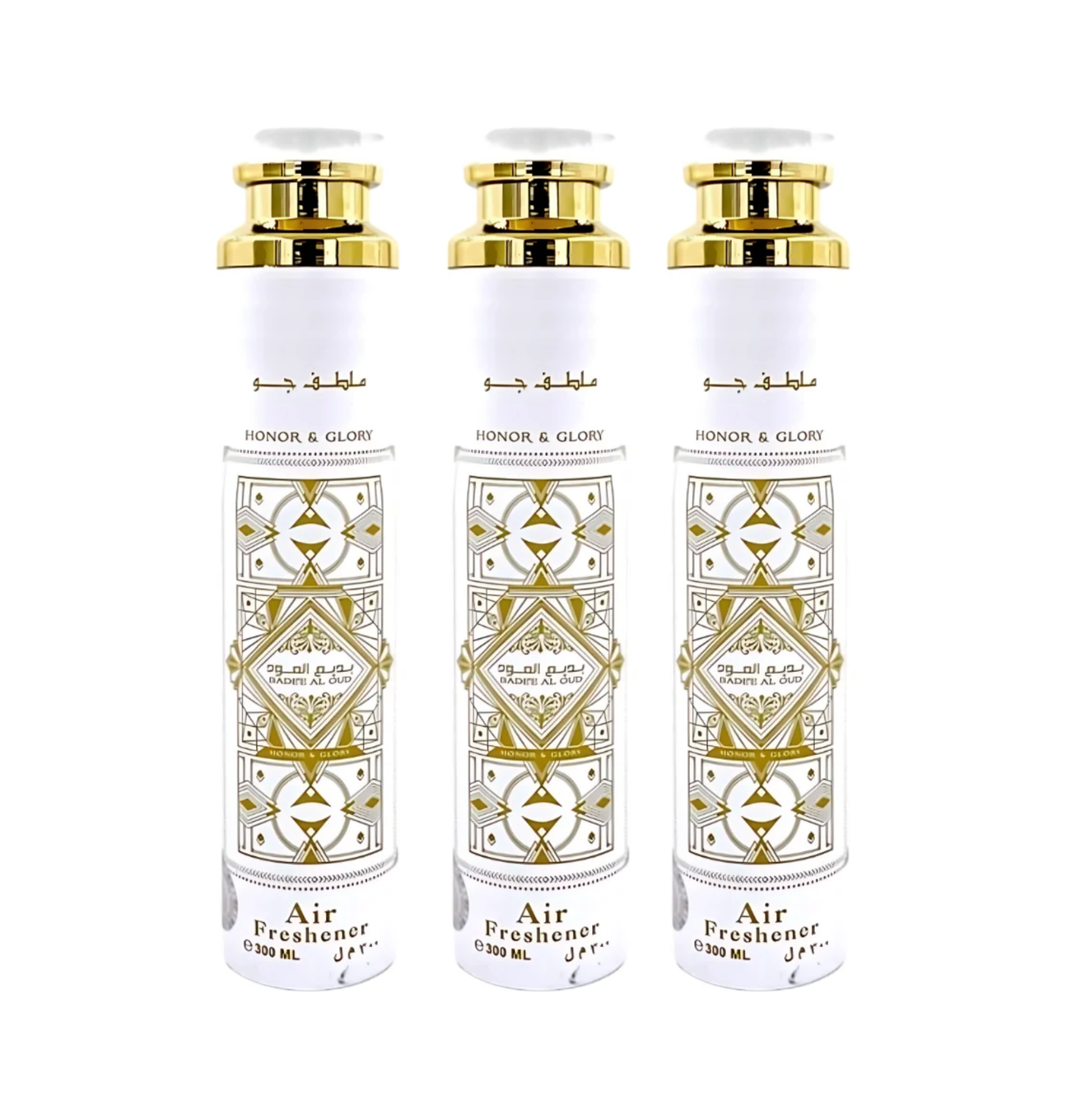 LATTAFA BADEE AL OUD HONOR AND GLORY AIR FRESHENER 300ML 3-PACK