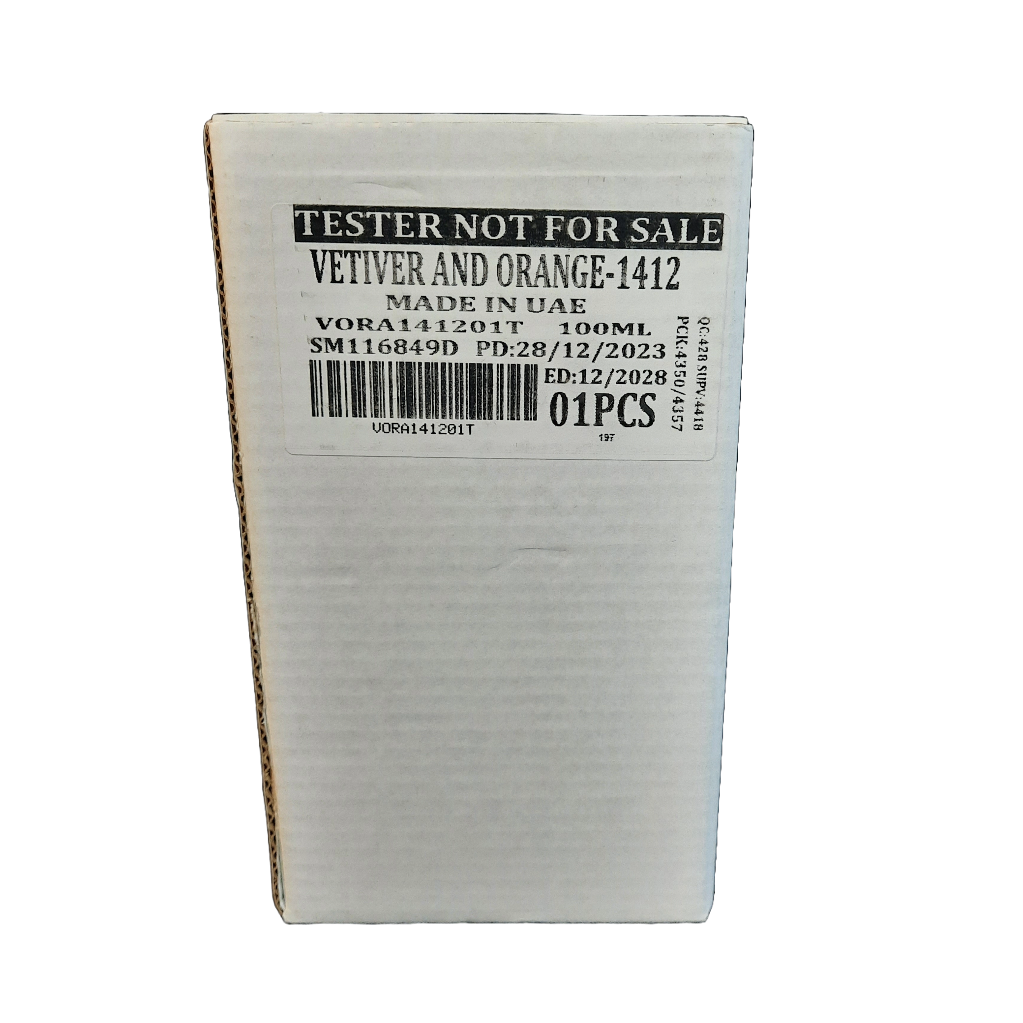 SWISS ARABIAN VETIVER AND ORANGE 100ML - TEST PACKAGING