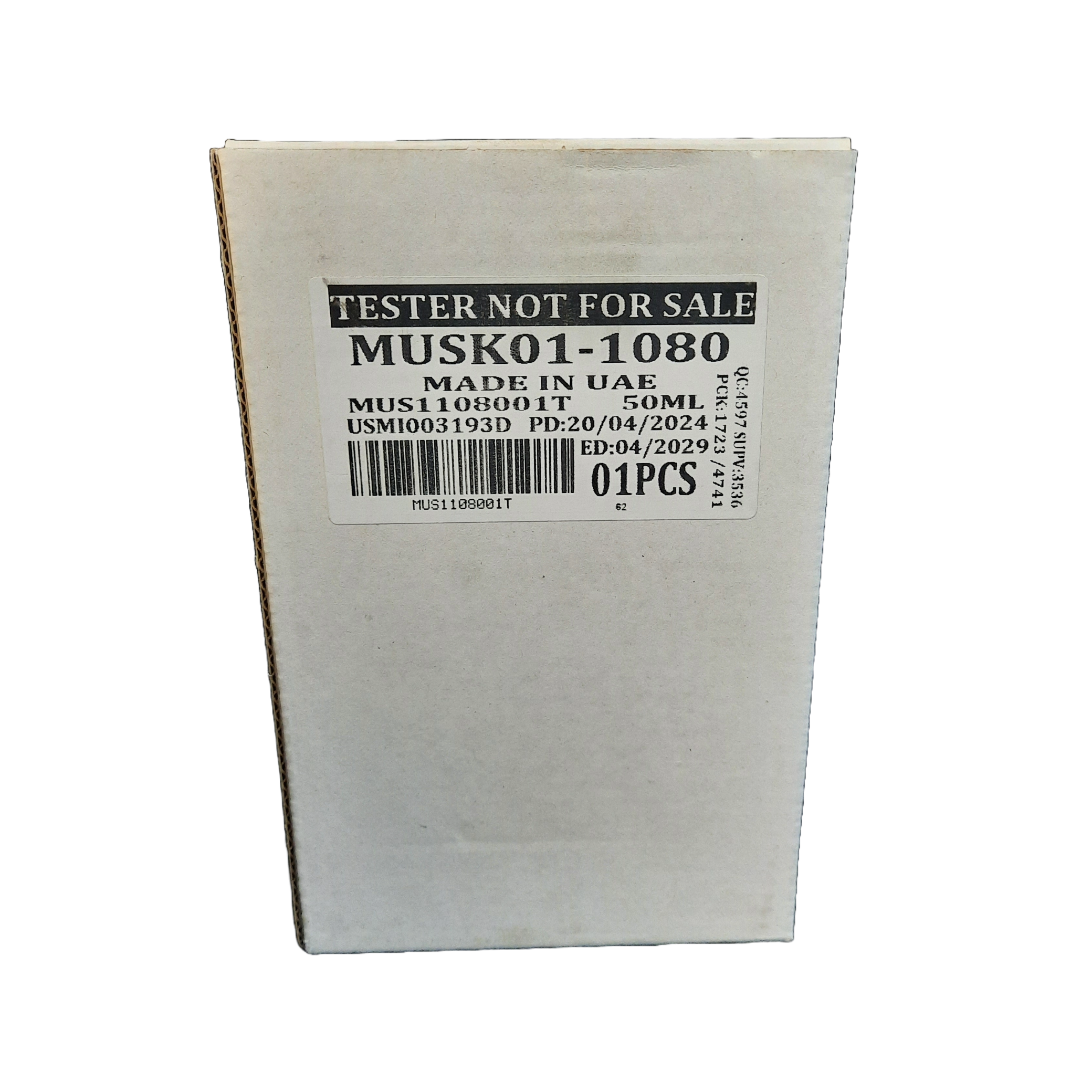 MUSK 01 - 50ML - TEST VERPAKKING