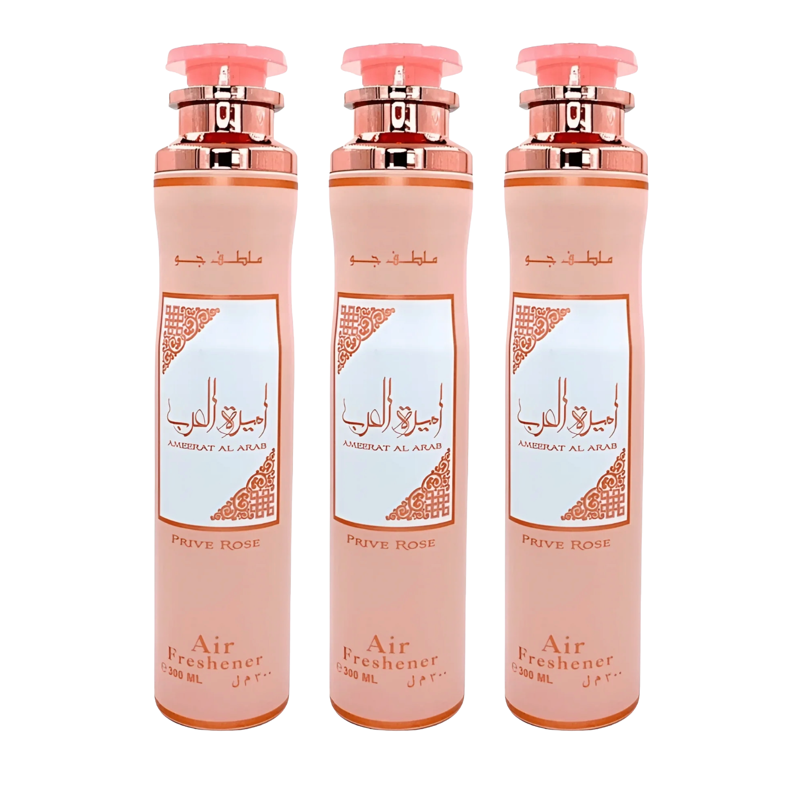 LATTAFA AMEERAT AL ARAB PRIVE ROSE AIR FRESHENER 300ML 3-PACK
