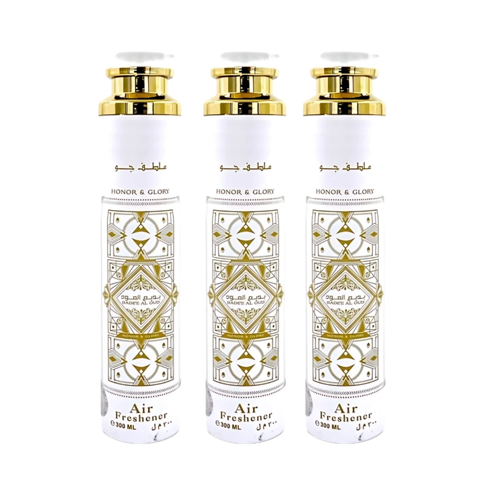LATTAFA BADEE AL OUD HONOR AND GLORY AIR FRESHENER 300ML 3-PACK
